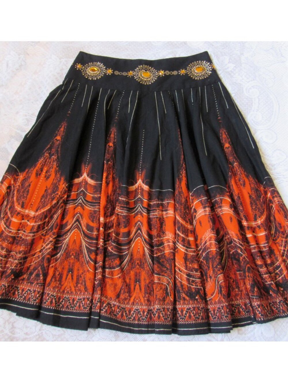Marciano Skirt, sz. S, Floral, Cotton, made in US, unlined